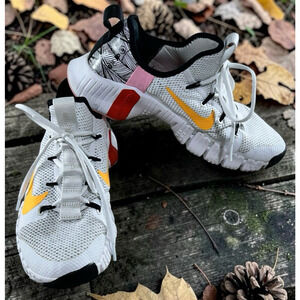 Nike Free Metcon 3 White Team Orange Shoes Women's Size 9 Sneakers CJ6314-181